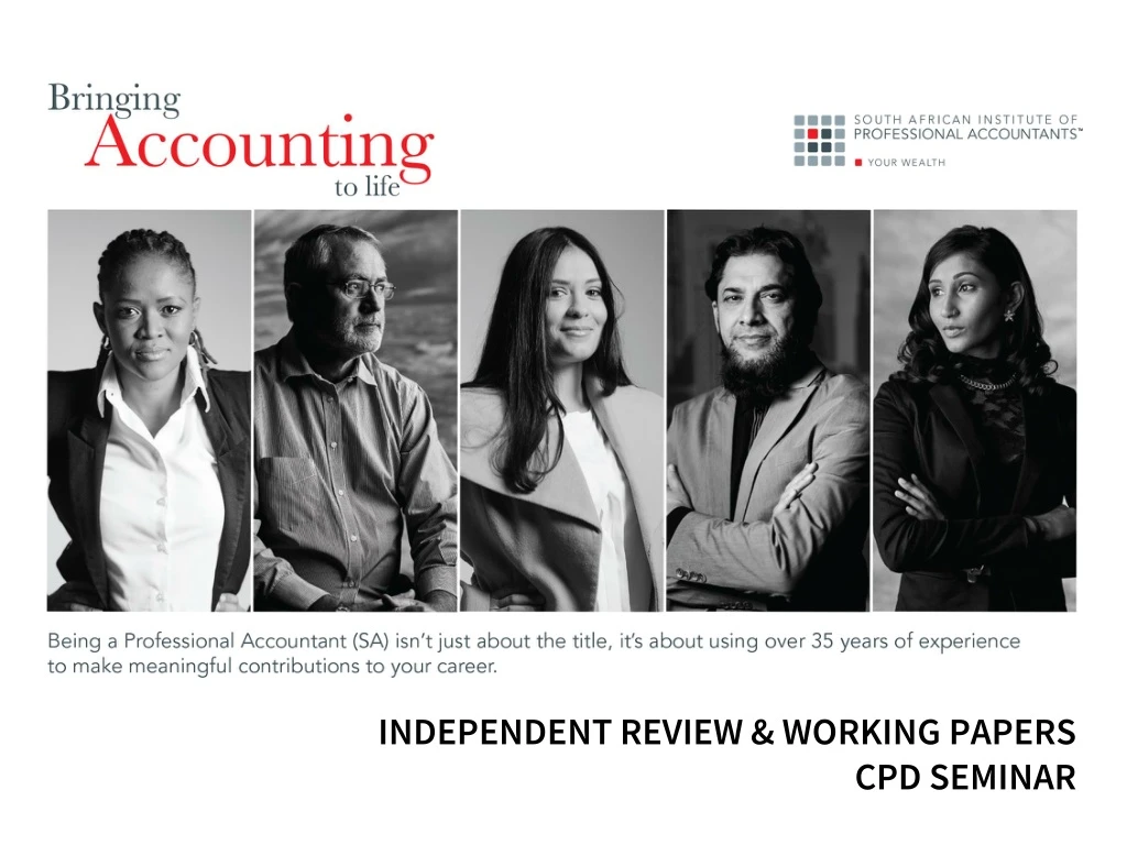 independent review working papers cpd seminar
