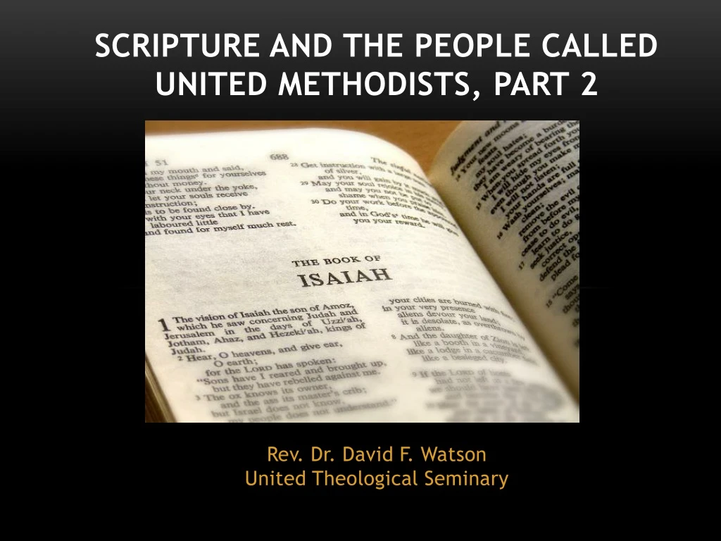 scripture and the people called united methodists part 2