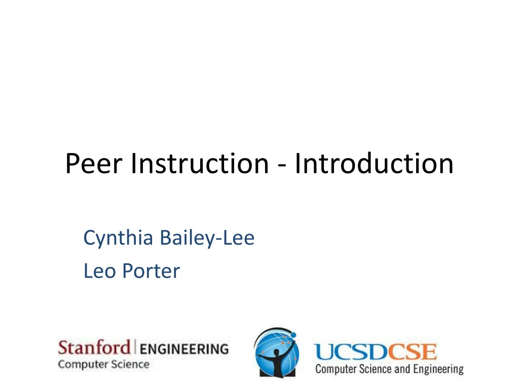 peer instruction introduction