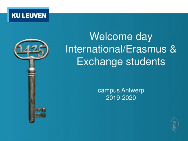 Welcome day International/Erasmus &amp; Exchange students