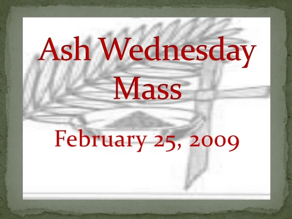 Ash Wednesday Mass