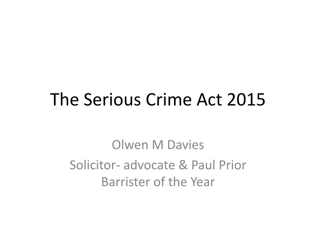 the serious crime act 2015