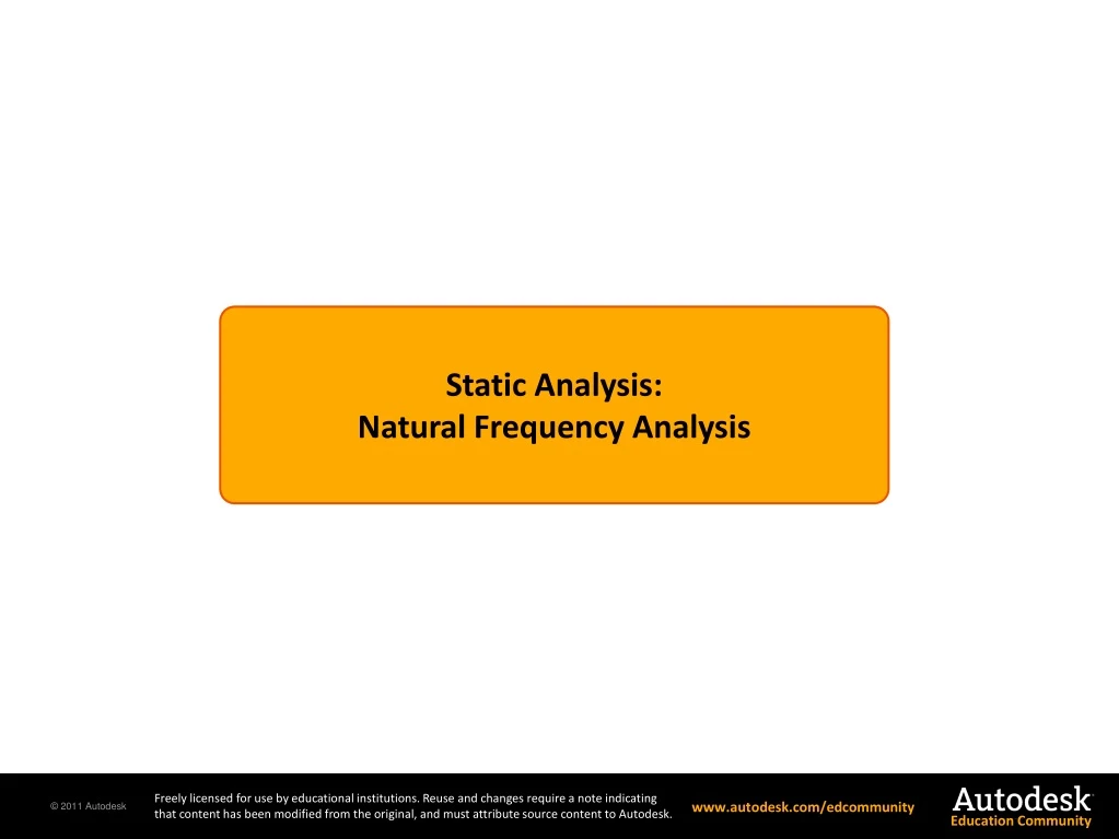static analysis natural frequency analysis