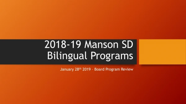 2018-19 Manson SD Bilingual Programs