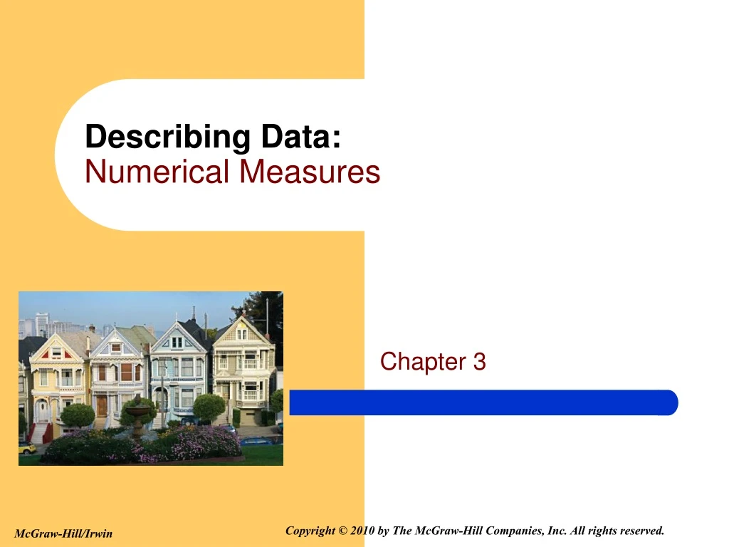 describing data numerical measures