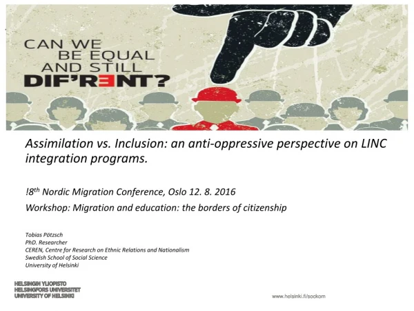 Assimilation vs. Inclusion: an anti-oppressive perspective on LINC integration programs.