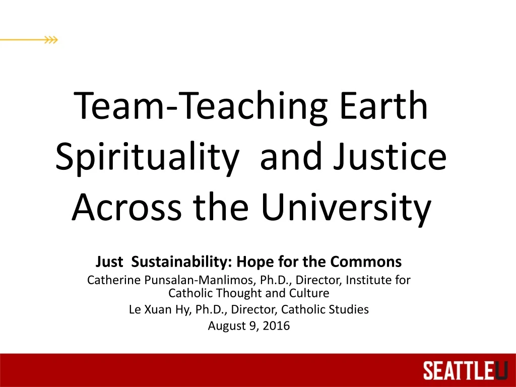 team teaching earth spirituality and justice across the university