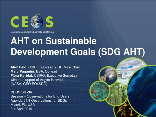 AHT on Sustainable Development Goals (SDG AHT)