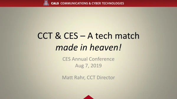 CCT &amp; CES – A tech match made in heaven!