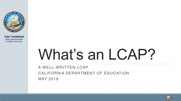 What’s an LCAP?
