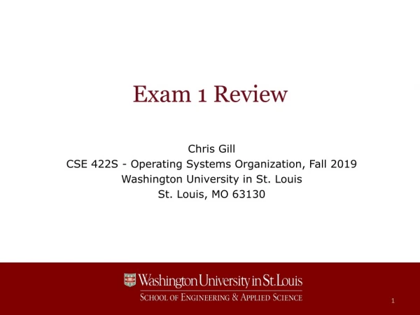 Exam 1 Review