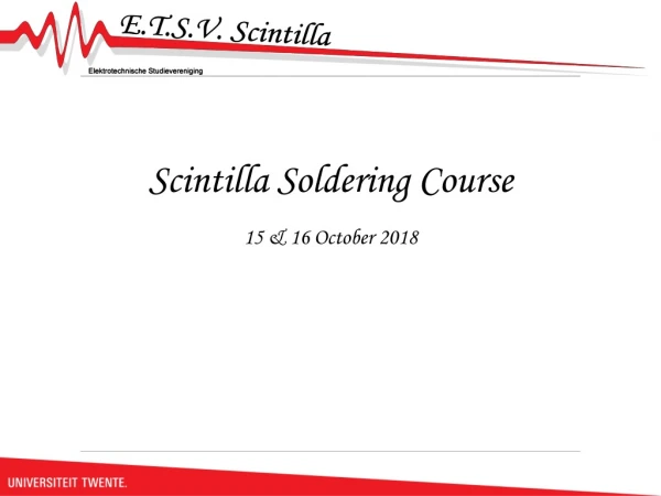 Scintilla Soldering Course