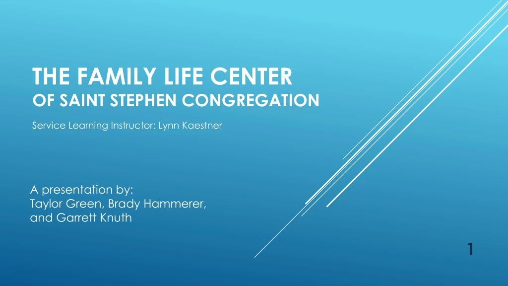 the family life center of saint stephen congregation