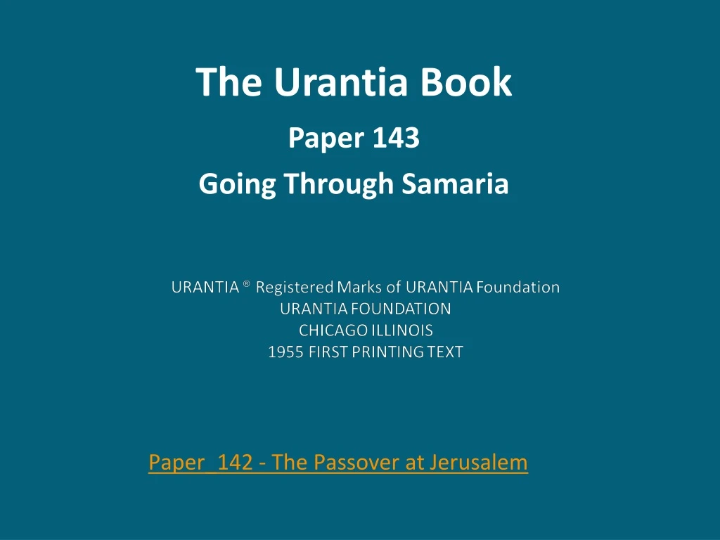 the urantia book