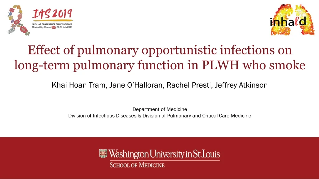 effect of pulmonary opportunistic infections
