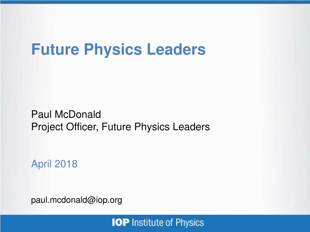 future physics leaders