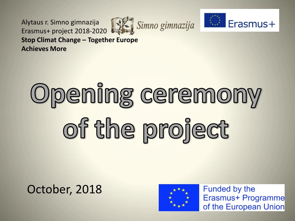 opening ceremony of the project