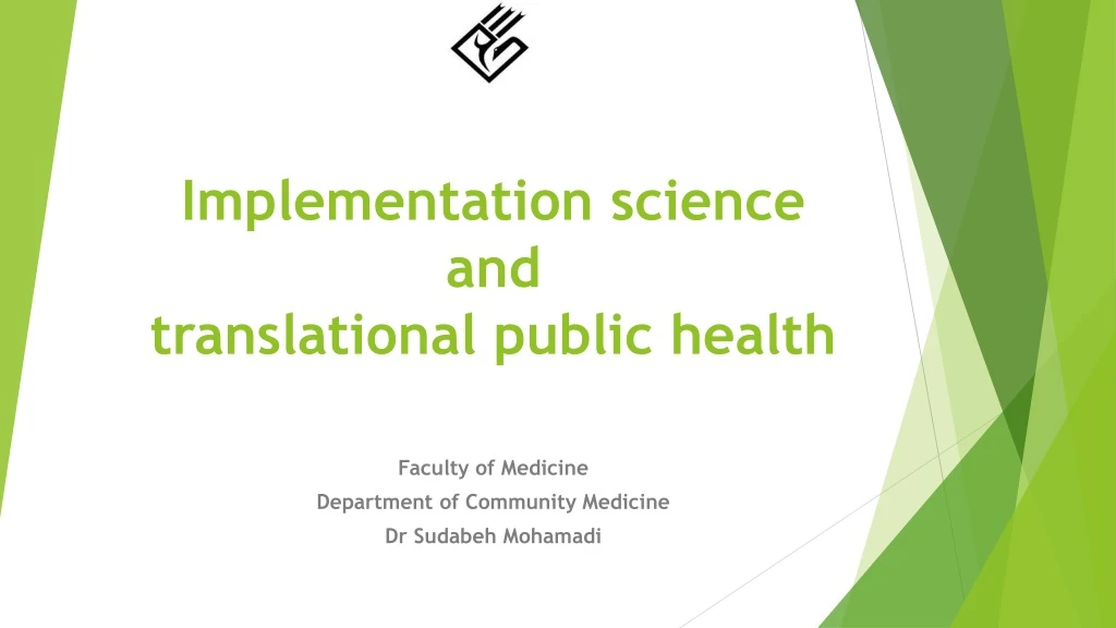 implementation science and translational public health