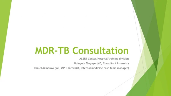 MDR-TB Consultation