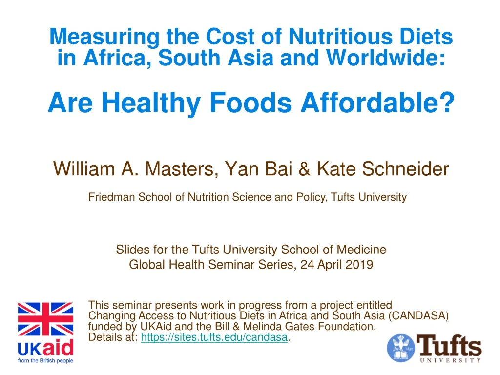 measuring the cost of nutritious diets in africa