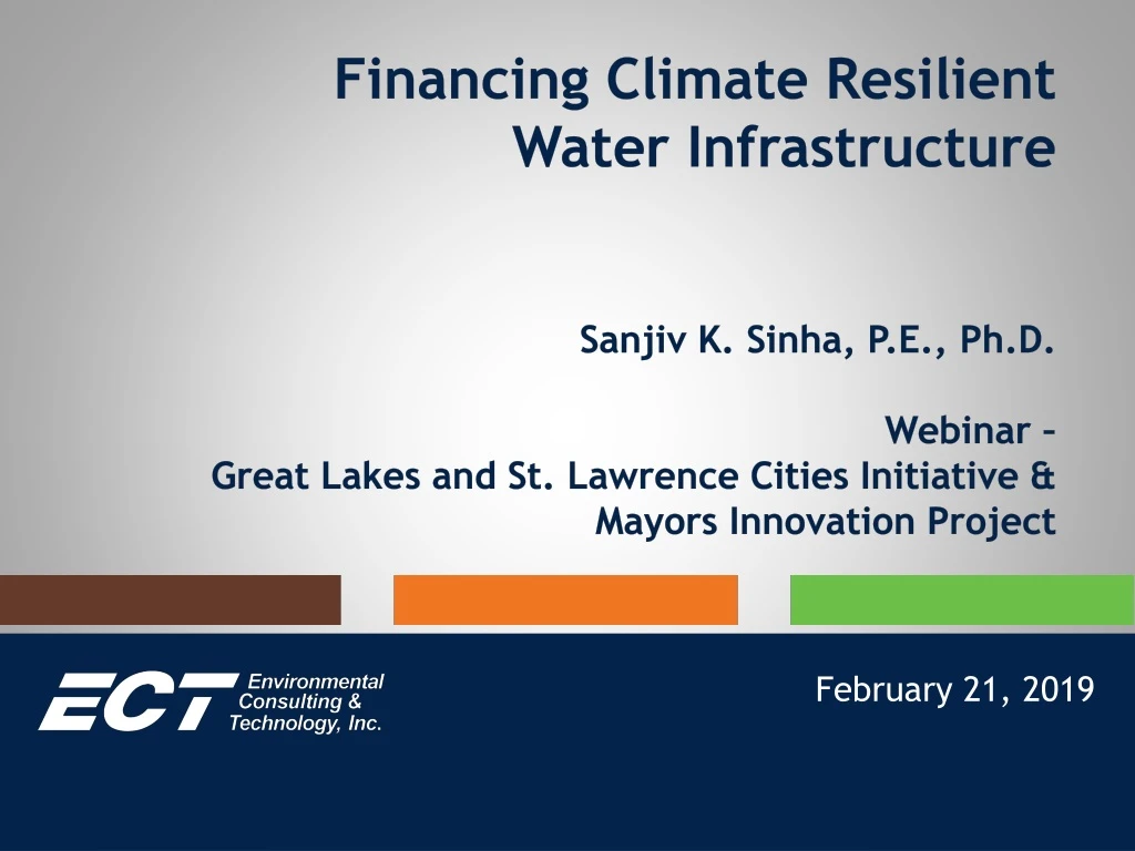 financing climate resilient water infrastructure
