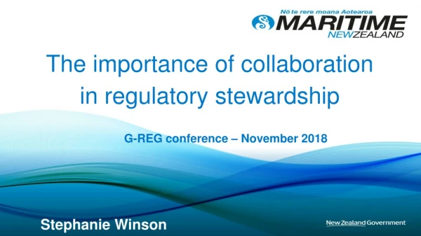 The importance of collaboration in regulatory stewardship