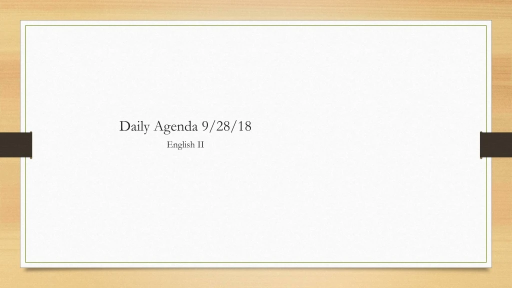 daily agenda 9 28 18