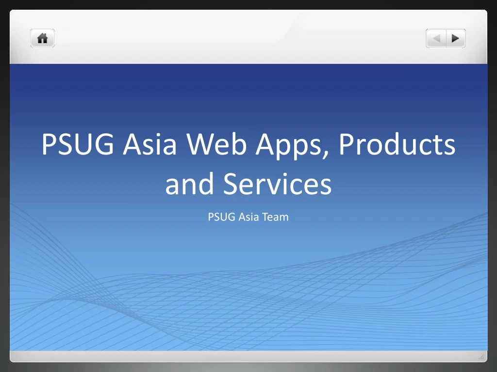 psug asia web apps products and services