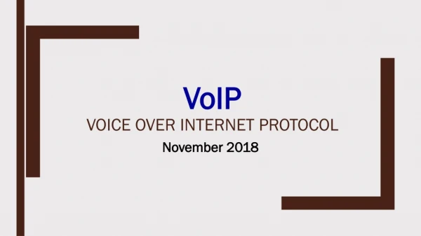 VoIP voice over Internet Protocol
