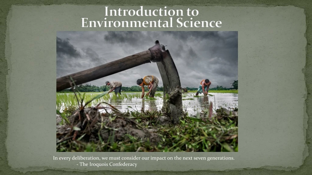 introduction to environmental science