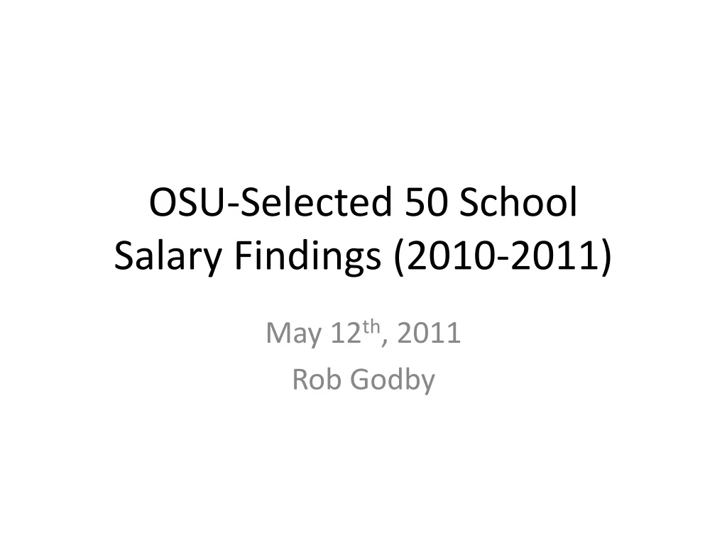 osu selected 50 school salary findings 2010 2011