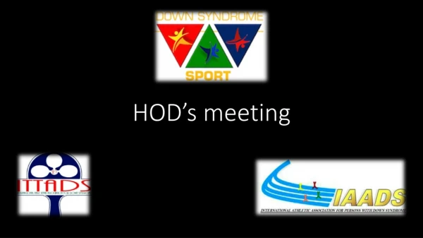 HOD’s meeting