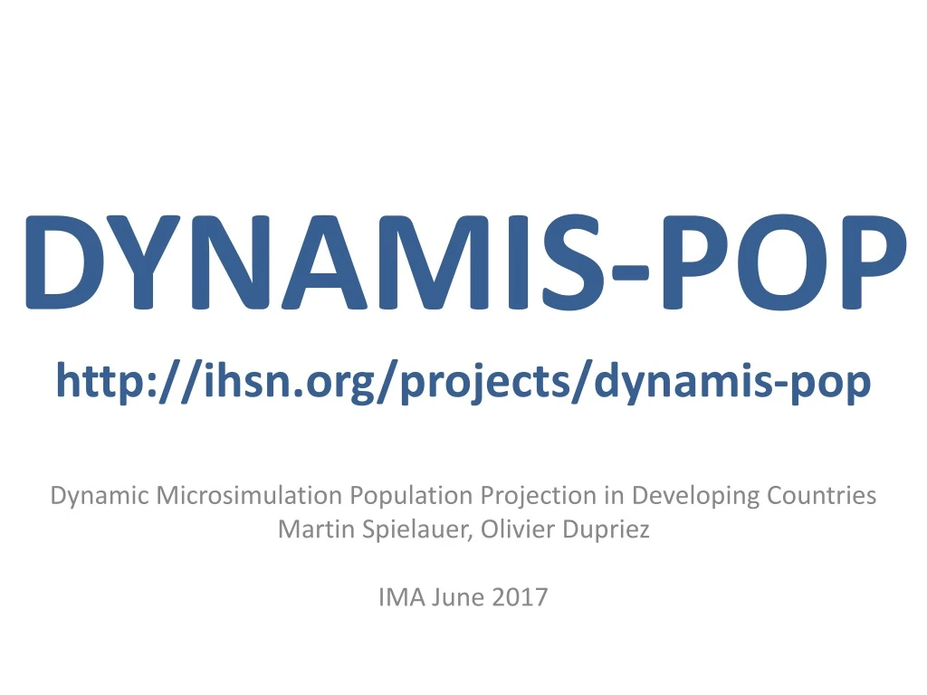 dynamis pop http ihsn org projects dynamis pop