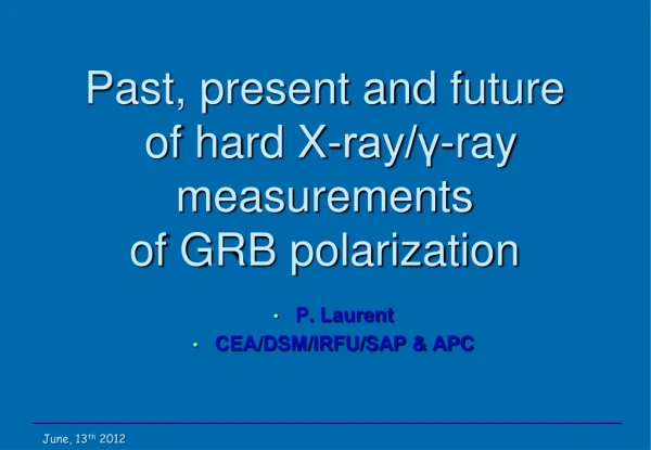 Past, present and future of hard X-ray/γ-ray measurements of GRB polarization