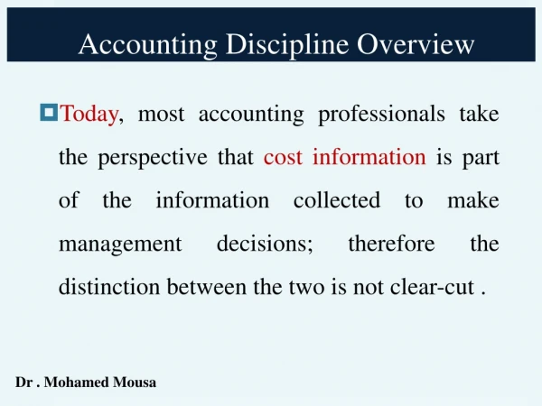 Accounting Discipline Overview