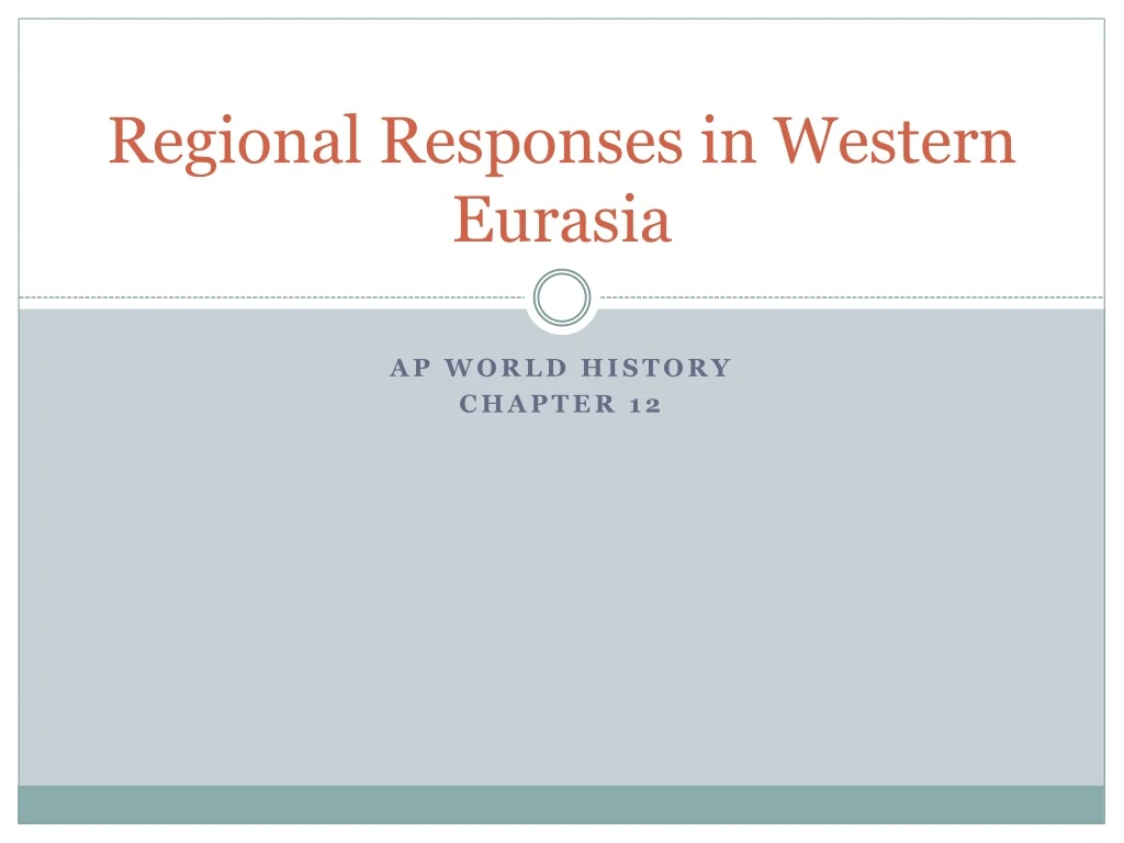 regional responses in western eurasia