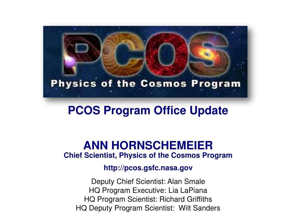pcos program office update ann hornschemeier