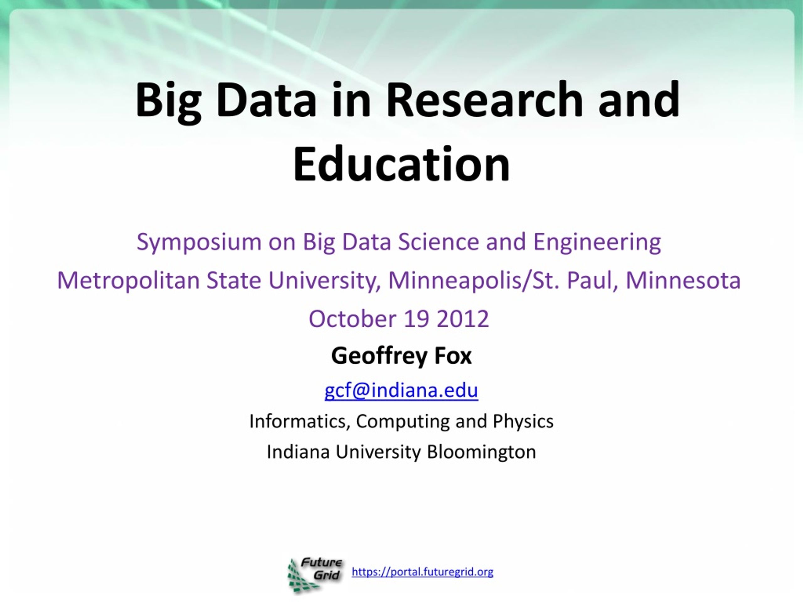 PPT - Big Data in Education and Research: Trends and Challenges ...