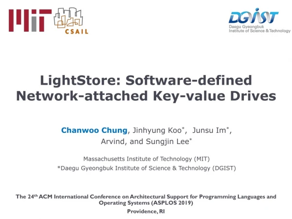 LightStore : Software-defined Network-attached Key-value Drives