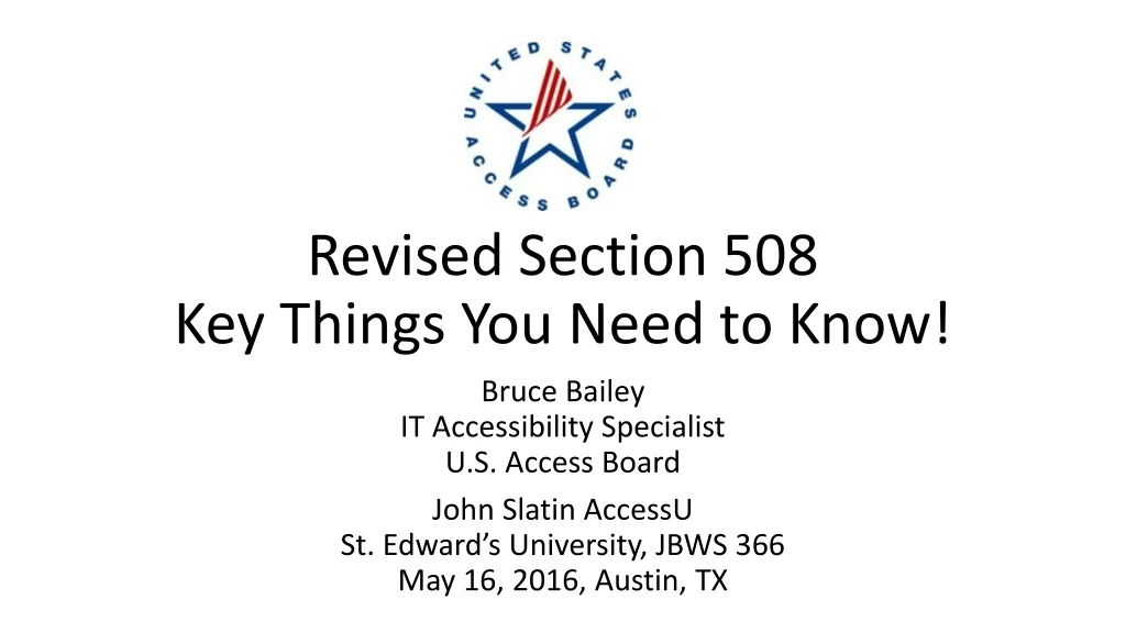 revised section 508 key things you need to know