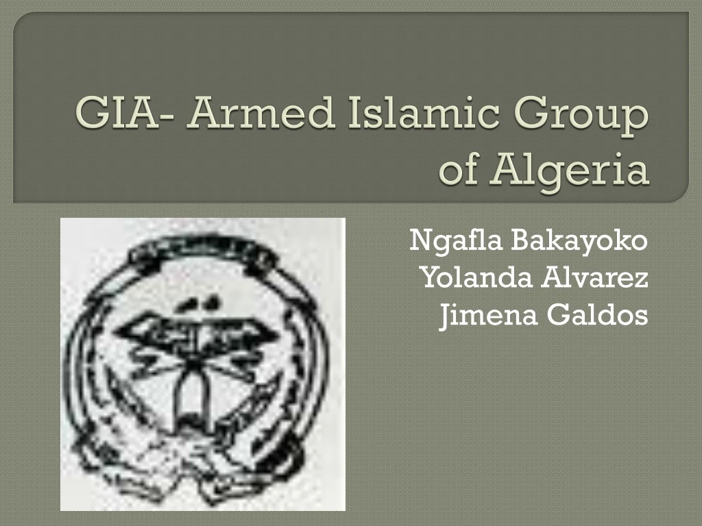 gia armed islamic group of algeria