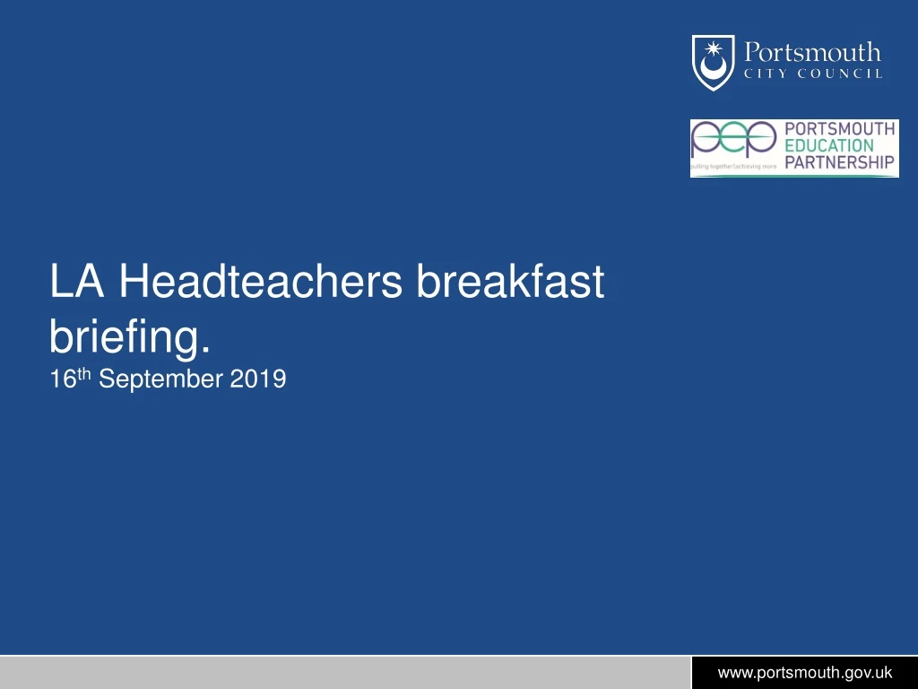 la headteachers breakfast briefing 16 th september 2019
