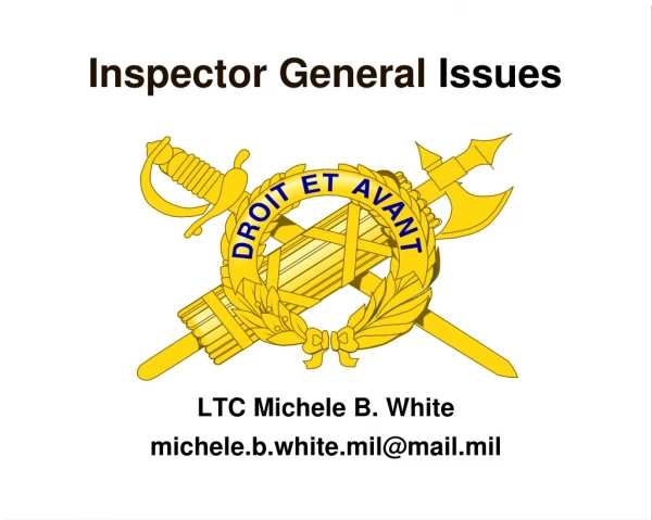 Inspector General Issues