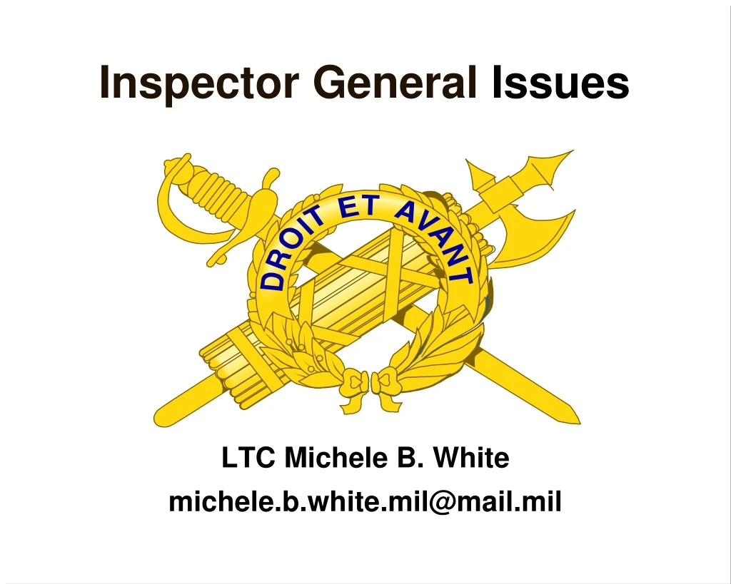 inspector general issues