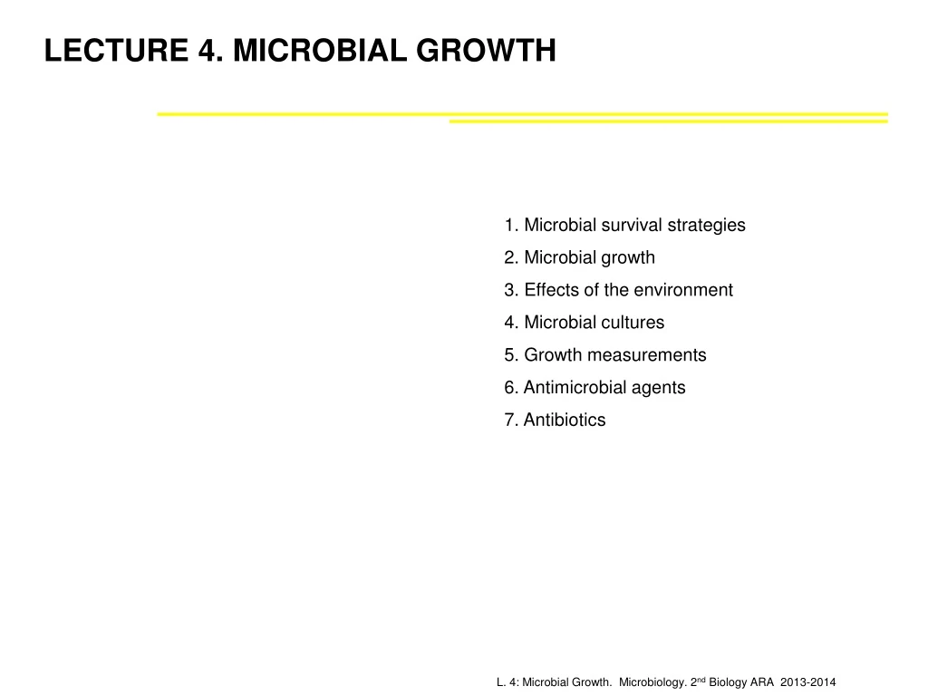 lecture 4 microbial growth