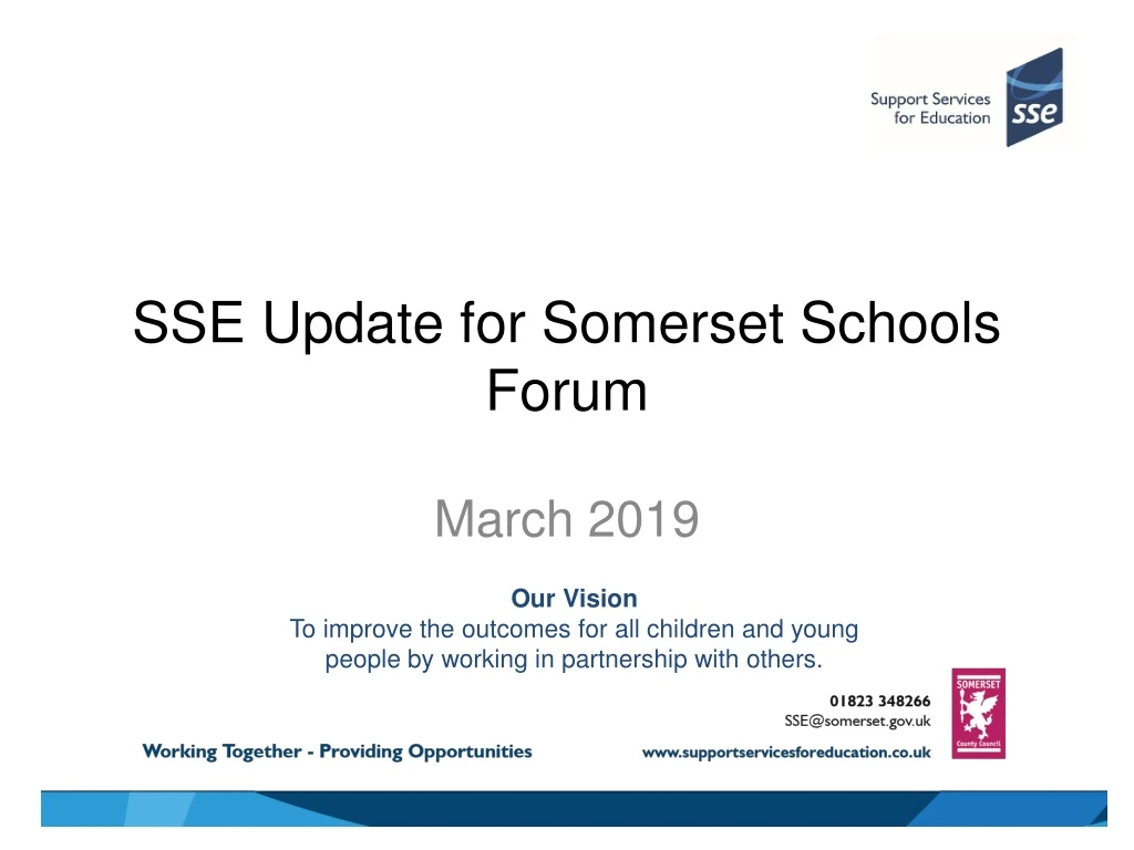 sse update for somerset schools forum