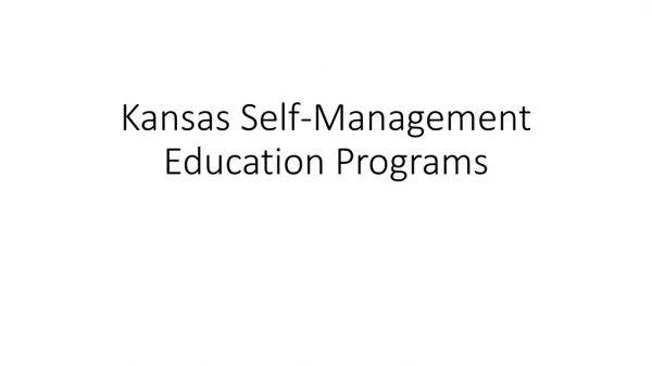 Kansas Self-Management Education Programs
