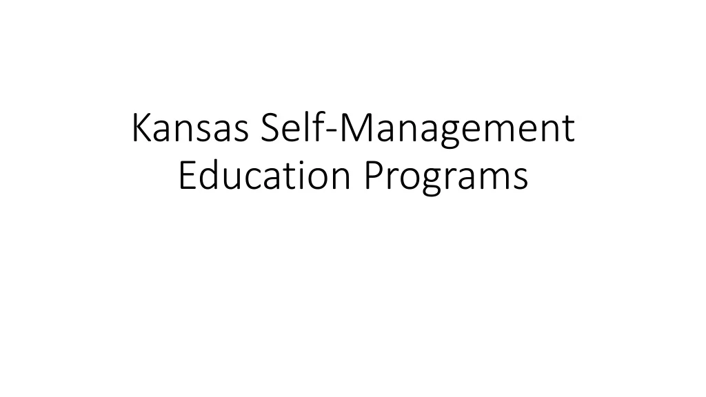 kansas self management education programs