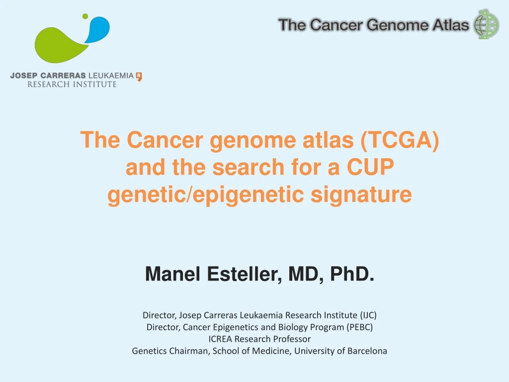 the cancer genome atlas tcga and the search