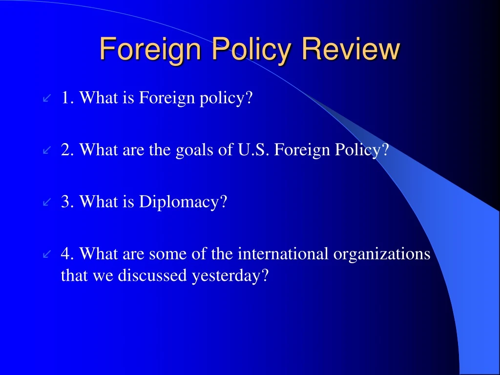foreign policy review